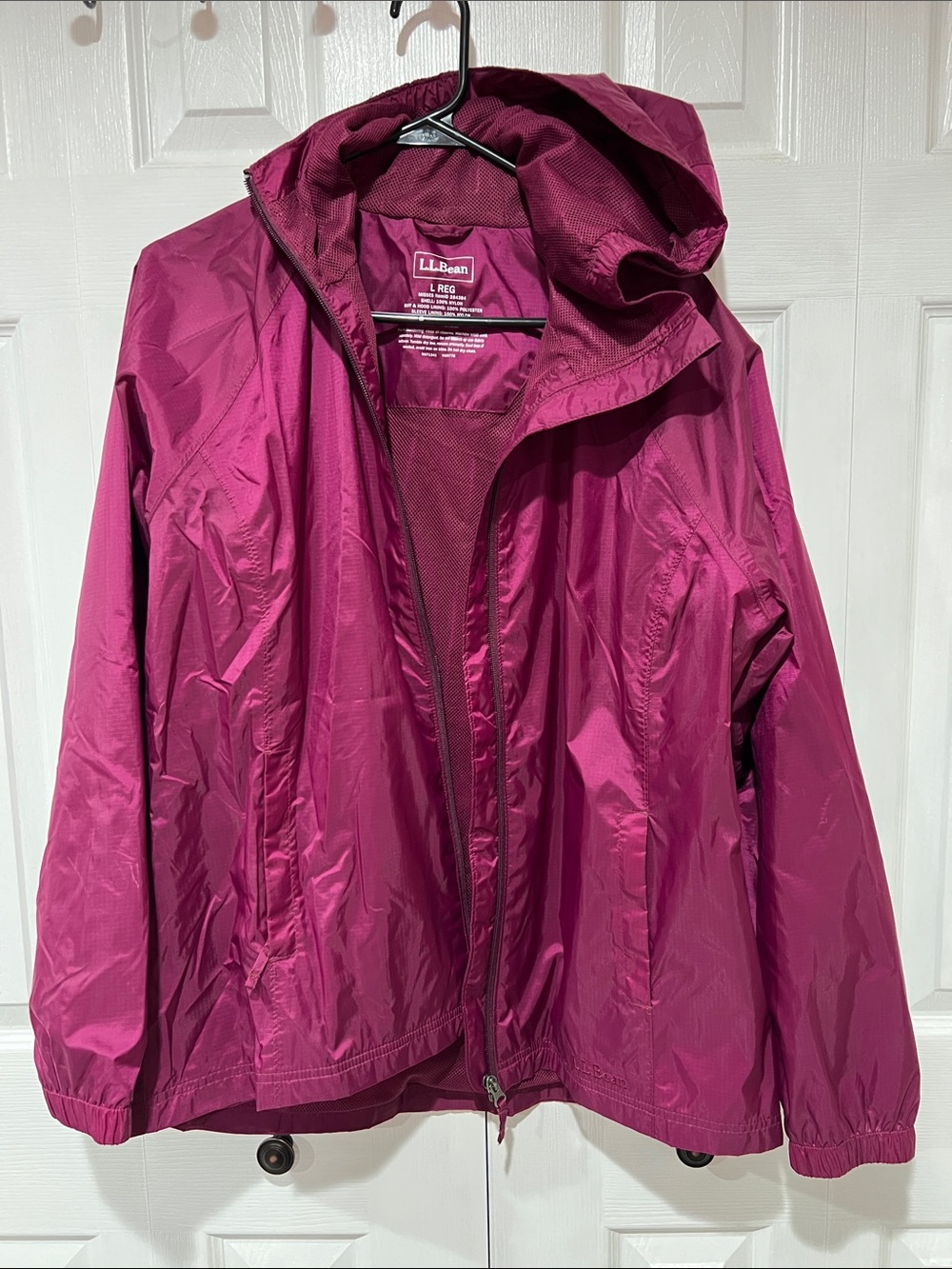 L.L. Bean Women's Hooded Utility Jacket — Berry Pink